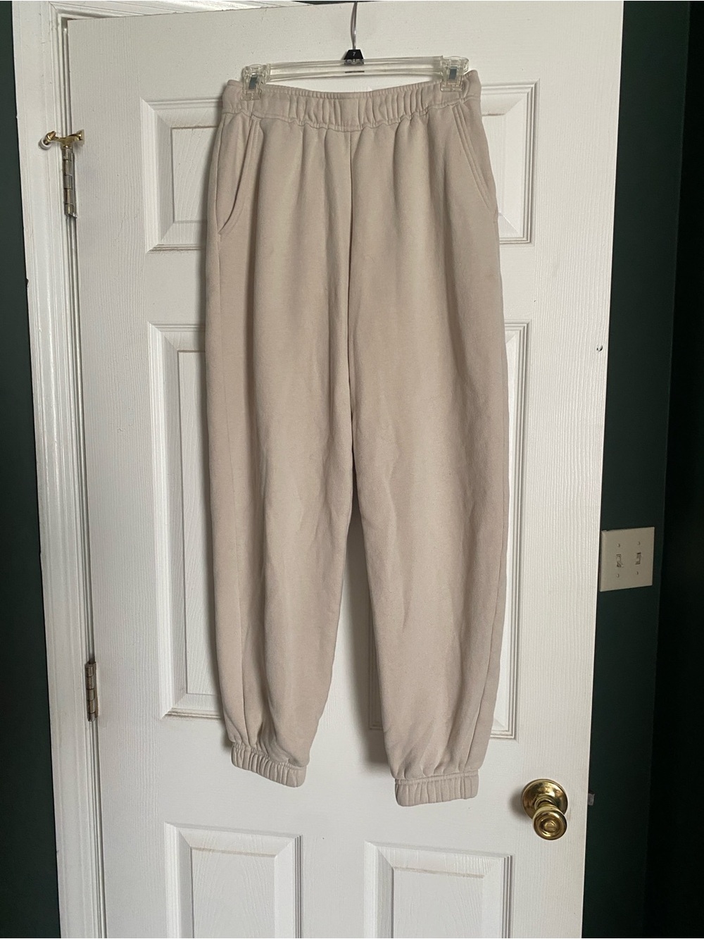 Abercrombie & Fitch Light Beige Sweatpants Size Small